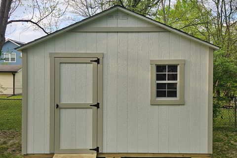 10x12 gable shed with double doors built on site in Middle Tennessee